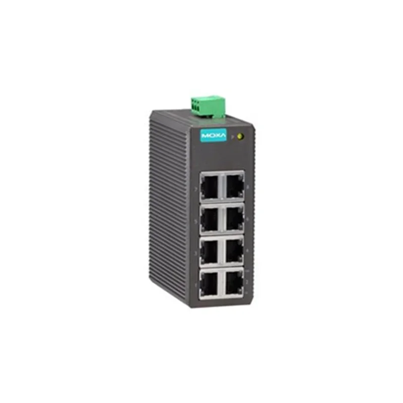 

MOXA EDS-208 Entry-level unmanaged Ethernet switch with 8 10/100BaseT(X) ports, plastic housing