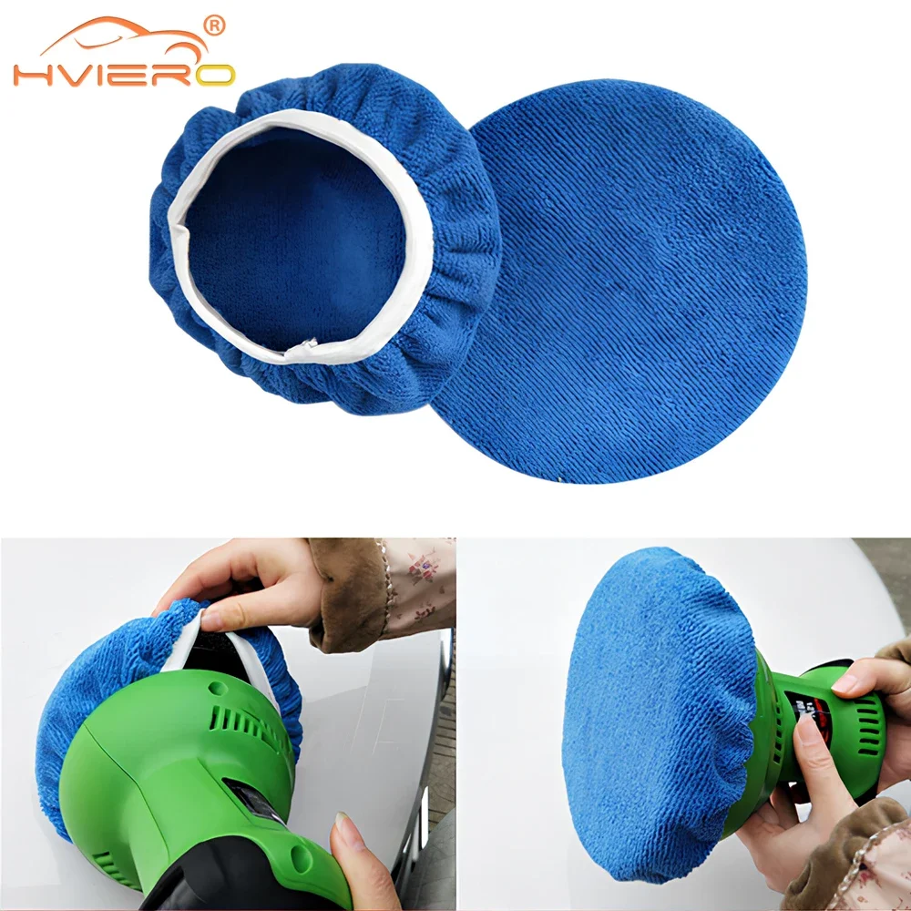 Auto Paint Care Ultra Fine Fiber Car Waxing Set Coral Velvet Crystal Plating Polishing Machine Replacement Cloth Wash Clean Tool