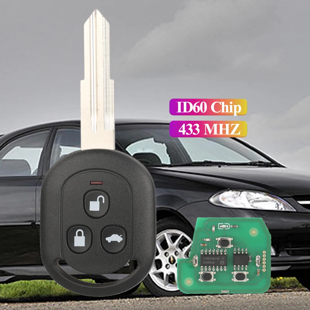 

Jingyuqin 4Z0959753C Remote Car Key Fob ASK 433MHz ID60 Chip For Chevrolet Lacetti 2003-2012 Daewoo Nubira 2008-2010 Buick