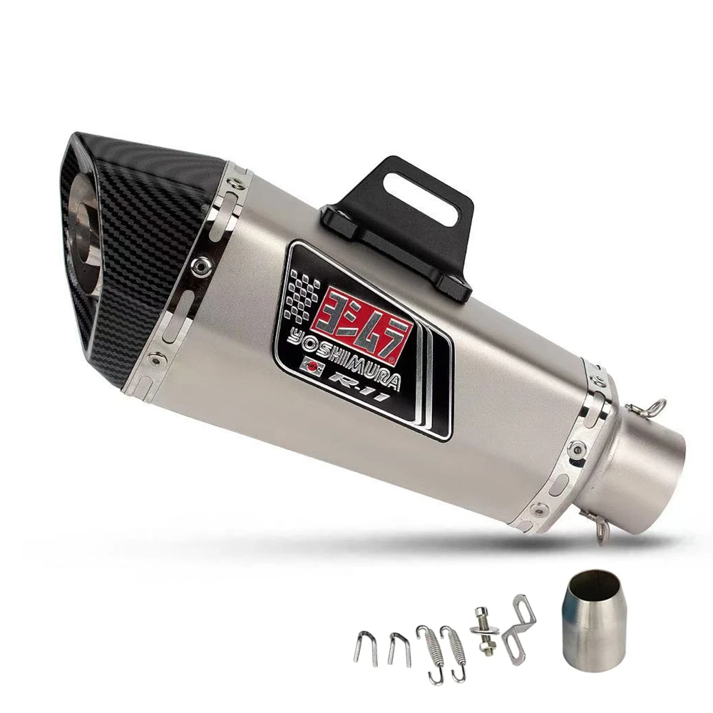 Universele 51mm Motorfiets Uitlaat Met DB Killer Sticker Uitlaat Voor Z900 Z400 Ninja400 300 ZX6R GSX250R R3 R6 R25 MT07 CBR300R