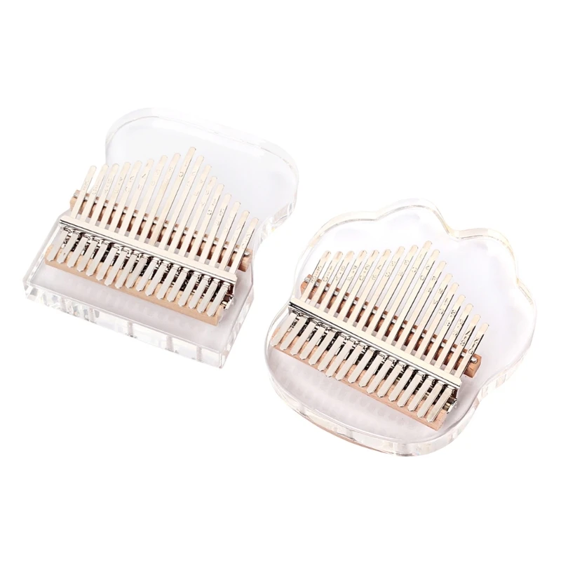 17 Keys Thumb Piano Transparent Kalimba Cloud Shape Finger Piano Musical Instrument Gifts for Beginners Women Girls