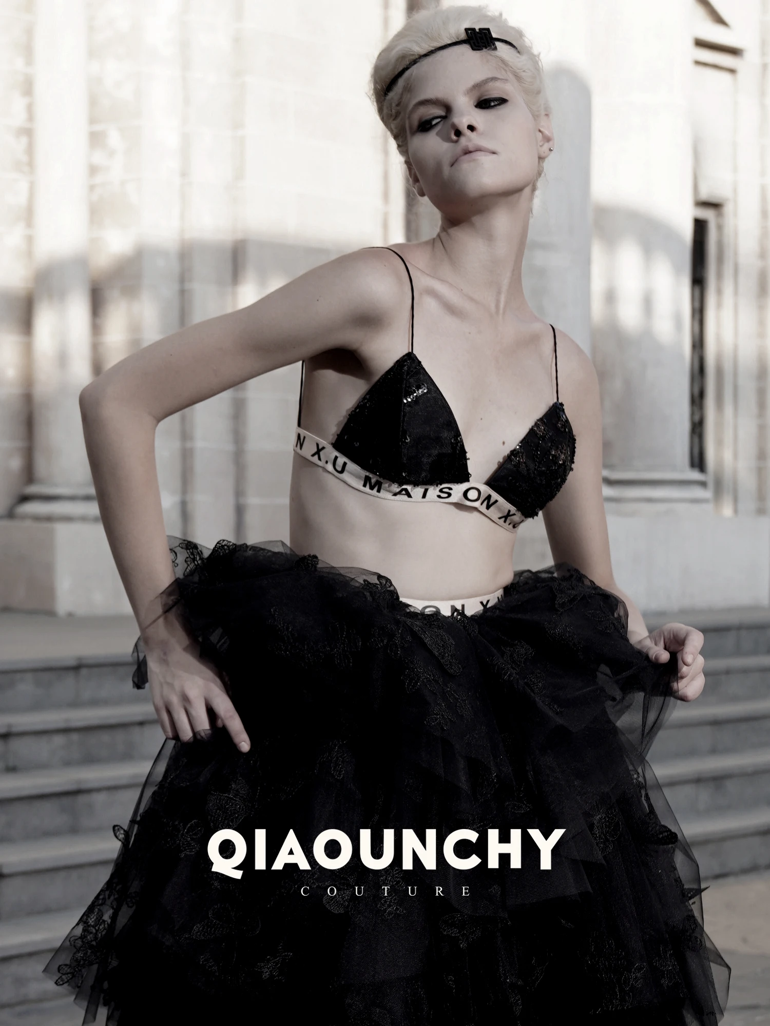 

Бюстгальтер Bla Sl Small Bra UNCHY Yun Xi Original Design, облегающий, из смеси полиэстера и спандекса, с бретелями