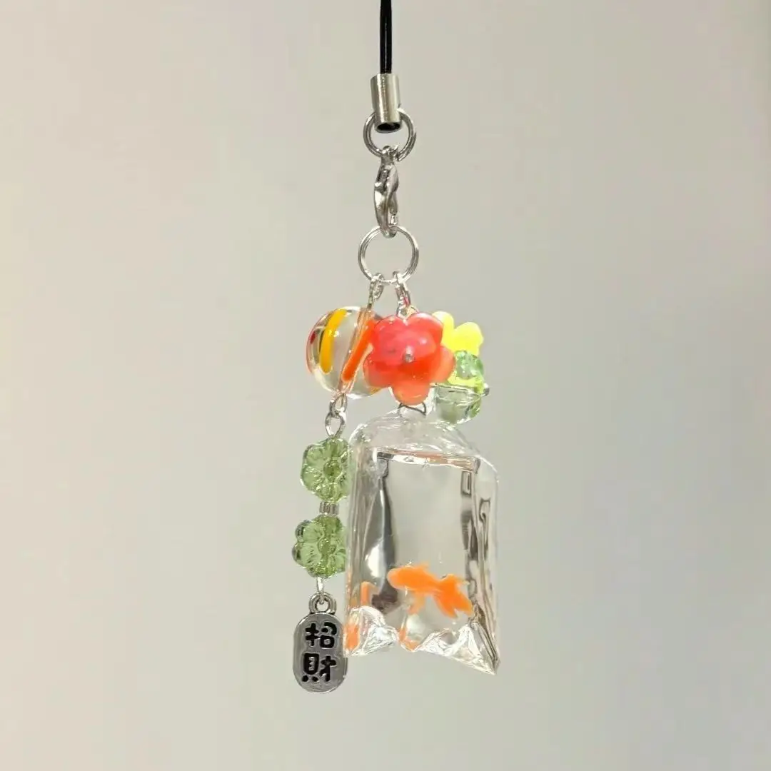 

НОВЫЕ милые подвески для телефона Koifish, красочные счастливые чехлы для iPhone 15, ПЗС-камера, школьный портфель, кулон, брелок