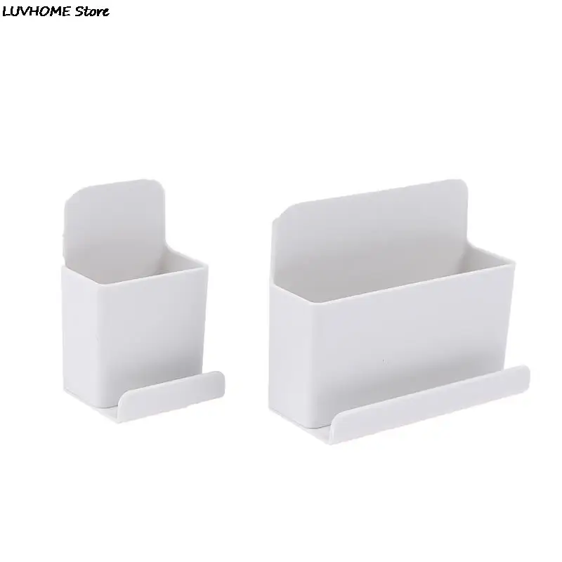 Wall Mounted Organizer Storage Box Remote Control Air Conditioner Storage Case Mobile Phone Plug Holder Stand Container