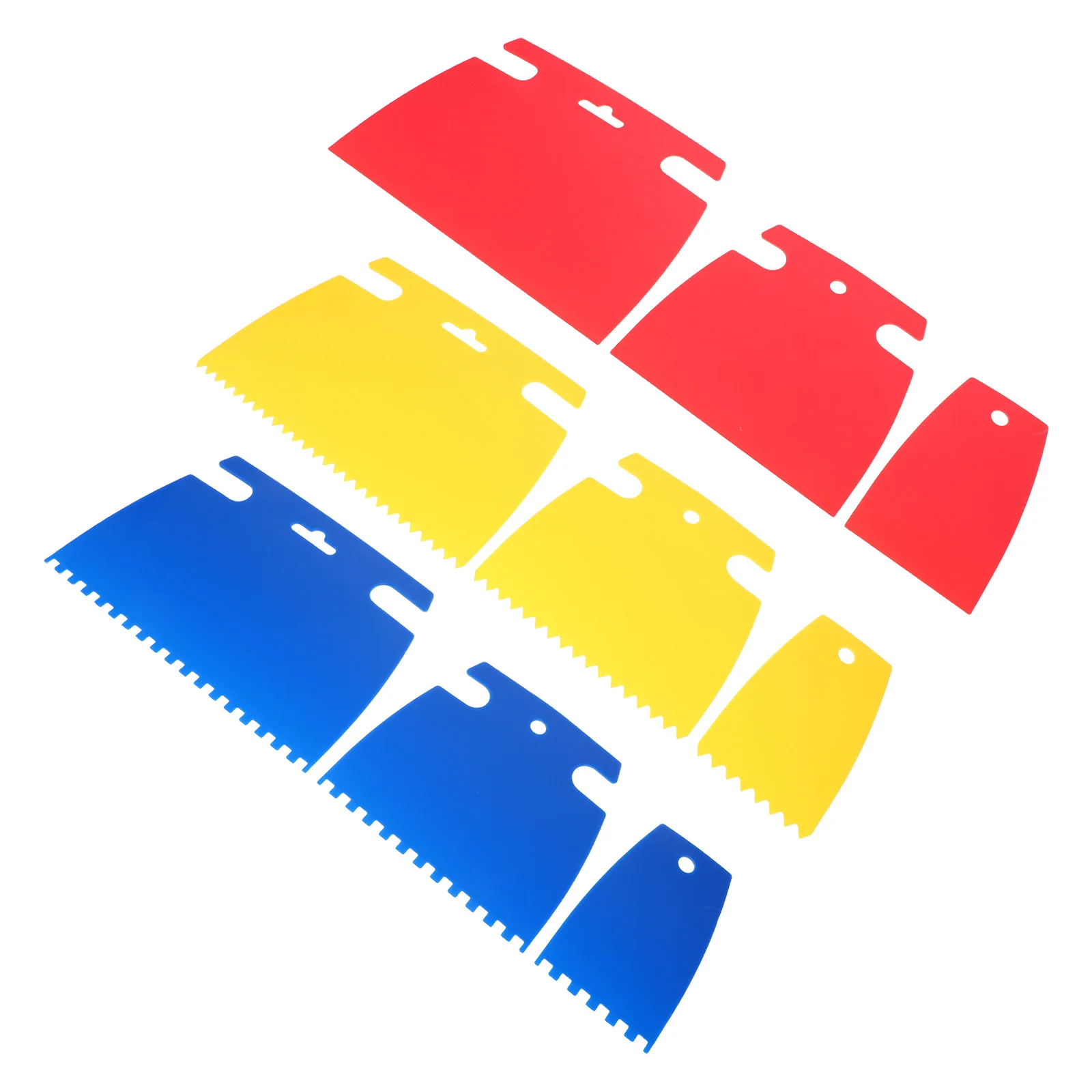 

9pcs Plastic Art Scraper Set For Textured Paint Wall Diy Plaster Projects Versatile Craft Tools Smooth Shaping Cleaning Portable