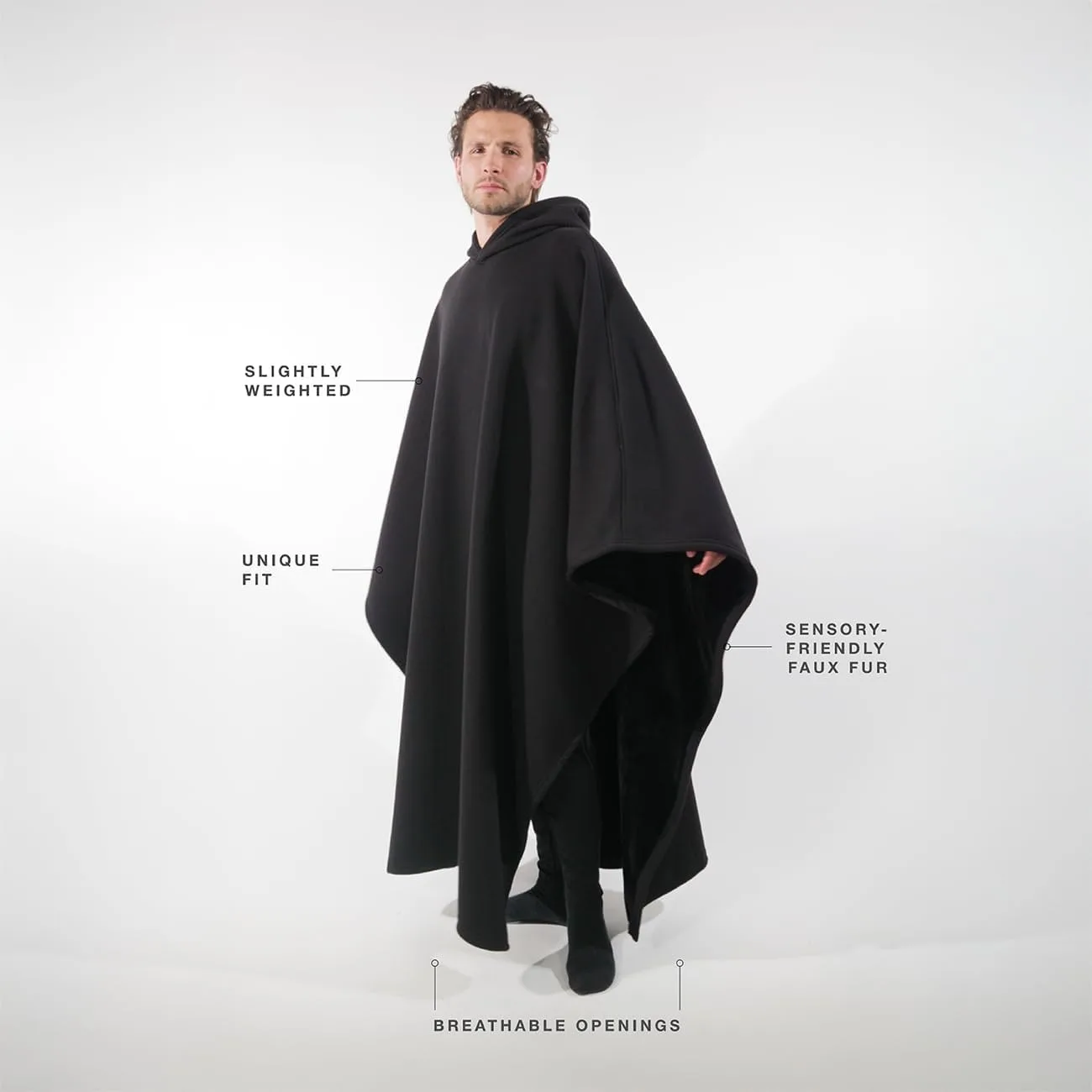 Eden Hoodie Unisex Oversized Hoodie Cloak light weight Super Warm Ultra-Soft Faux Fur Liner Winter Cloth Gift for Christmas