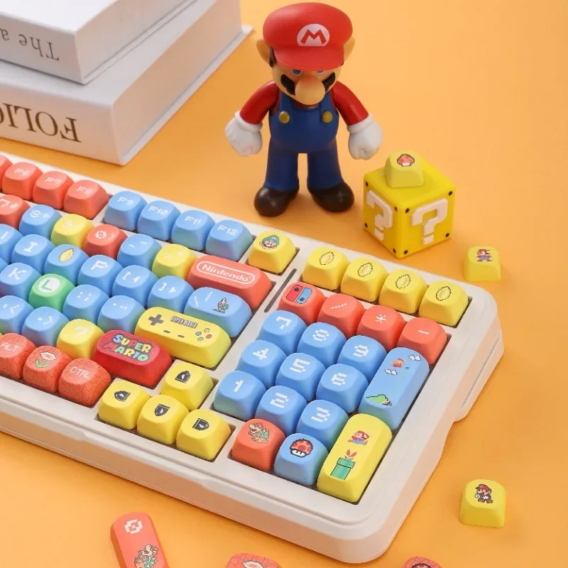 MINISO mario MOA Keycaps Keyboard Caps for Mechanical Keyboard Stylish PBT Gaming Style Keyboard Decorative Keycaps Gifts