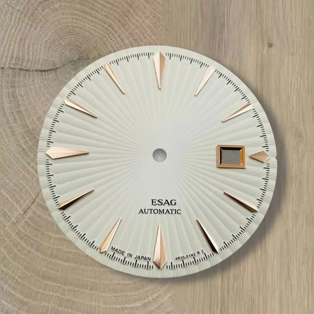 35mm S Logo Cocktail Dial Fit NH35/NH36 Movement High-Quality Vertical Grain Dial Watch Modification Accessories