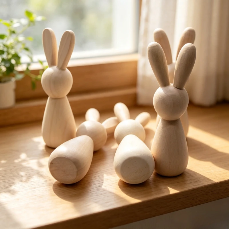 Art Craft Rabbit - 5 قطع من تماثيل أرانب عيد