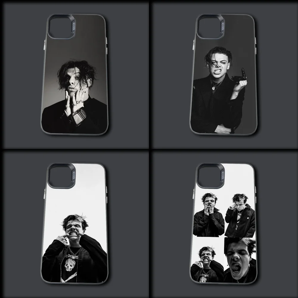 

Singer Actor Y-Yungblud Phone Case For iPhone 16,15,14,13,12,11,Mini,Pro,MAX Gray Drop Matte Shockproof Soft Cover