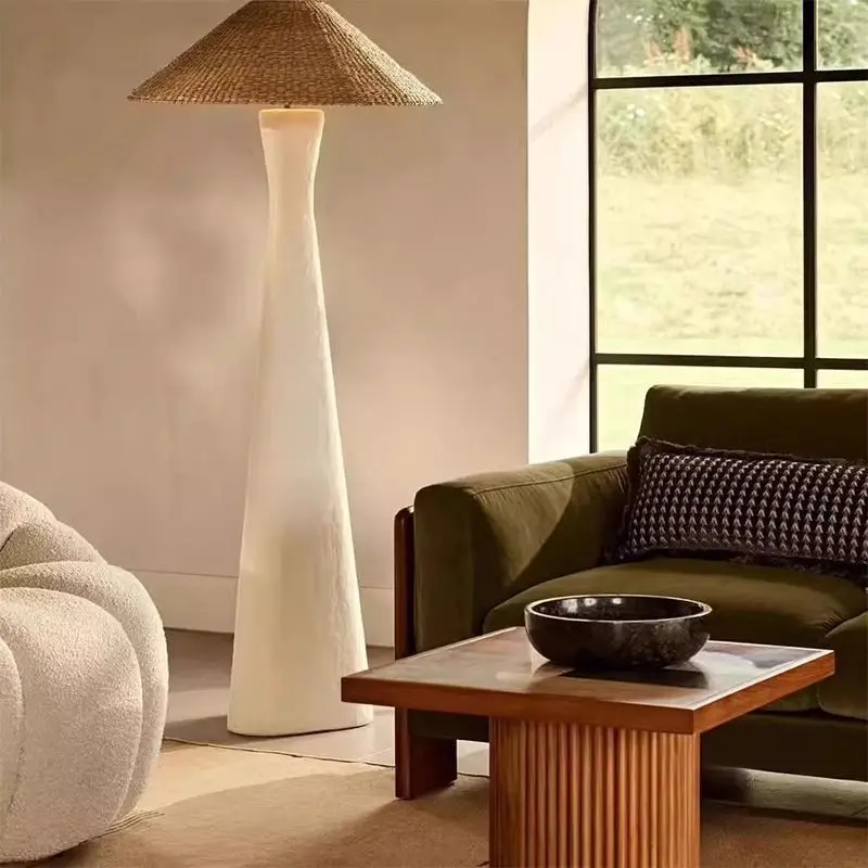 Vintage wood grain mushroom desk lamp bedroom bedside lamp decorative ambient lamp