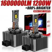D3S D1S faros LED Canbus 1:1 HID D2S D4S D8S D1R D2R D3R D4R lámpara automática 1600000LM 1200W Plug & Play Turbo bombilla LED para coche