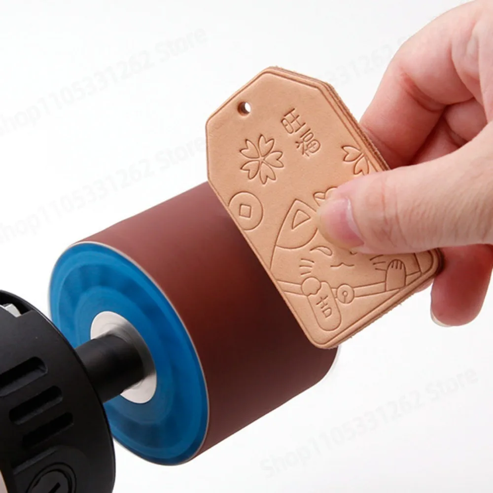 Leather edge polisher small grinding wheel machine desktop vegetable tanned leather polishing tool