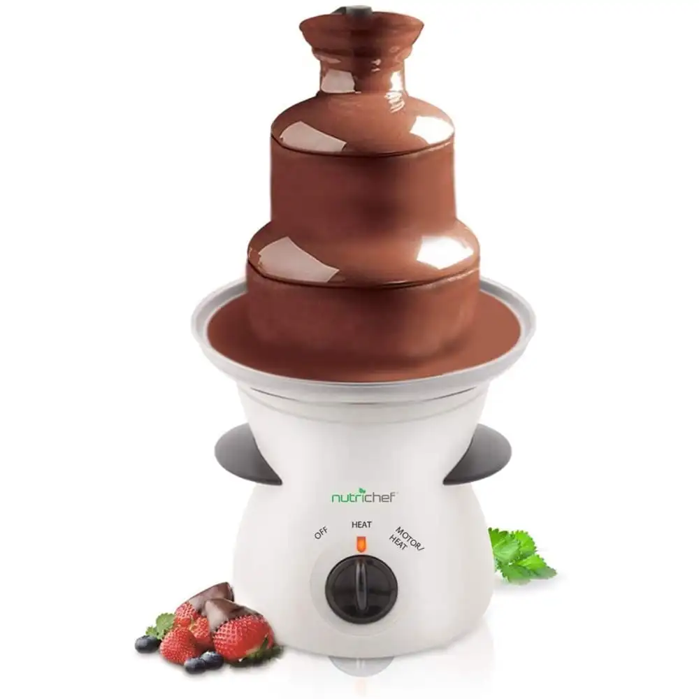 

16 Oz. 3 Tier Electric Countertop Fondue Maker Fountain Chocolate Melter