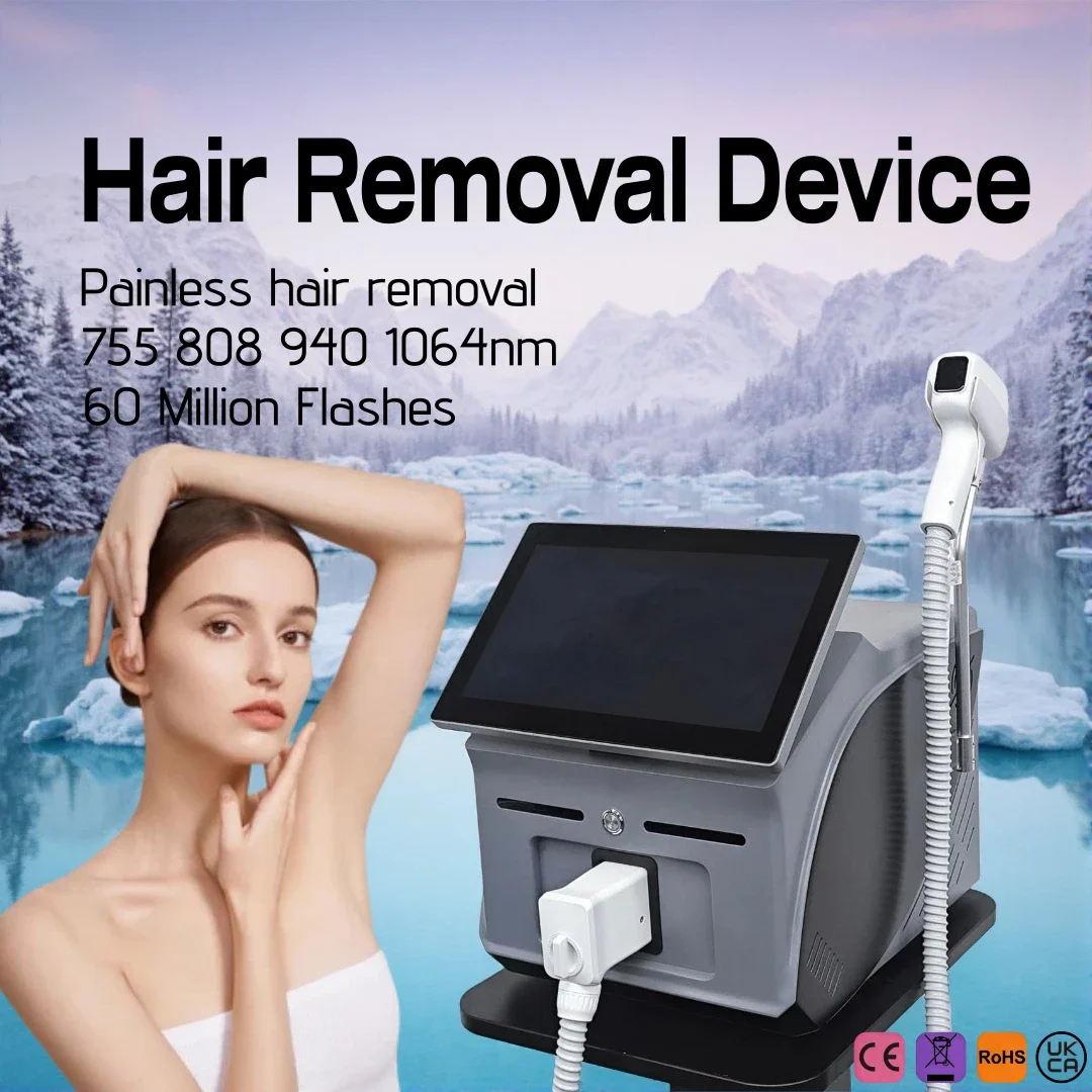 Professional Hair Removal Machine,808 Ice Cool Long Lasting Hair Reduction For Body Home Woman Epilator Skin Rejuvenation Tool