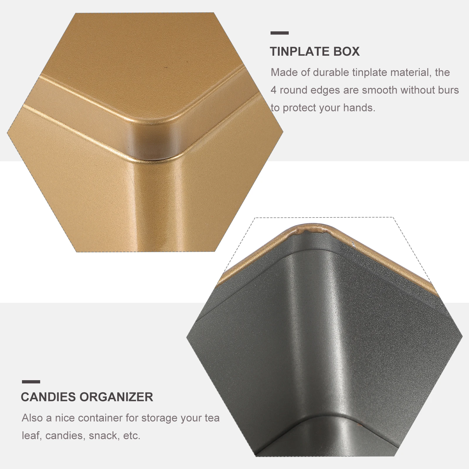 

Прямоугольная жестяная коробка для хранения чайных листьев, мини-портативный органайзер для конфет 13x8x6 см, домашняя декоративная металлическая коробка для хранения закусок