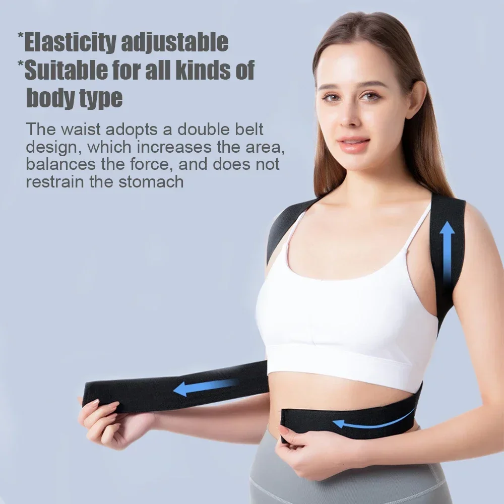 Smart Posture Corrector Belt Sensor Orthosis Invisible Reminder Adults Back Sitting Posture Spine Hunchback Fixer Tape Unisex