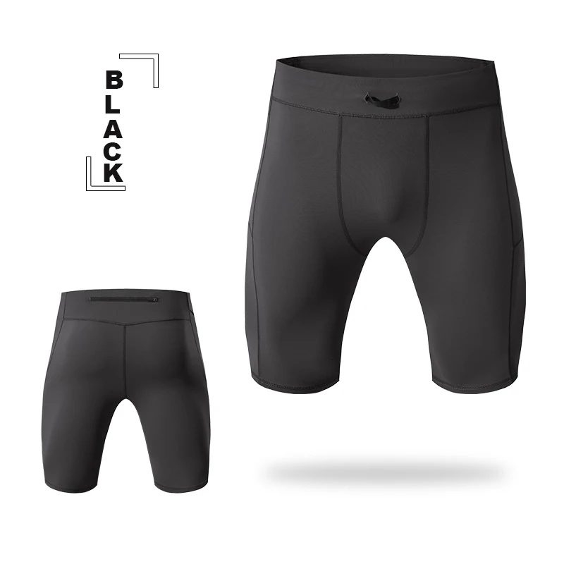 Compressieshorts Heren Sneldrogend Bodybuilding Panty Shorts Fitnessleggings Elastische taille Sportbroeken Gym hardloopshorts Heren