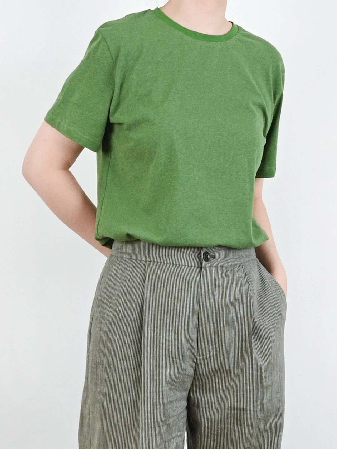 

Basic Casual Cotton Haax round Ne ort Sve T-irt Women's Summer Moisture ng Pure Color Loose Fit Base Layer Top