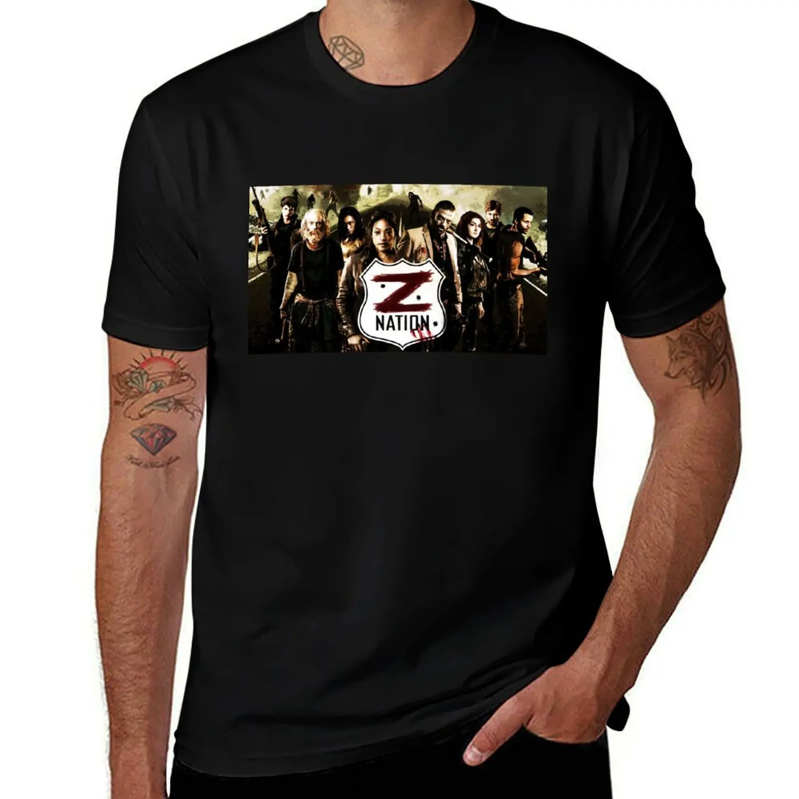 

Z nation - cast T-Shirt Man t-shirt oversized funny costumes t shirt for men