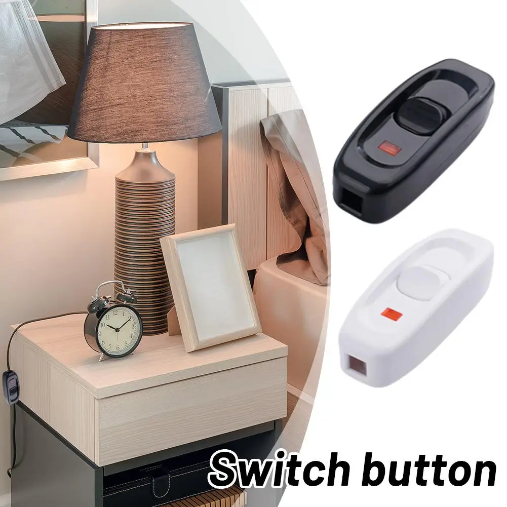 Household Bedside Lamp Switch AC 250V 10A Inline ON/OFF Cable Light Switch Indicator Desk Cord Lamp LED Table With V2Q3