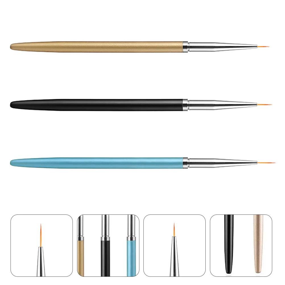 Ensemble de stylos de manucure professionnels, 3 pièces, stylos de dessin pour Nail Art et sculpture, outils de qualité Salon de manucure