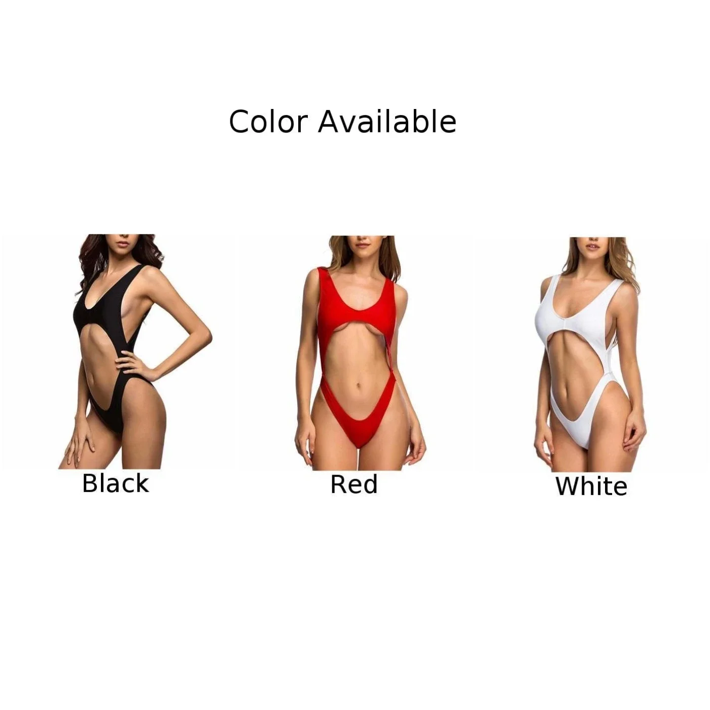 Summer Sexy Women Swimsuit Crotchless Thong Bodysuit High Cut Bikini Swimwear Bodysuit Thong Swimwear Polyester