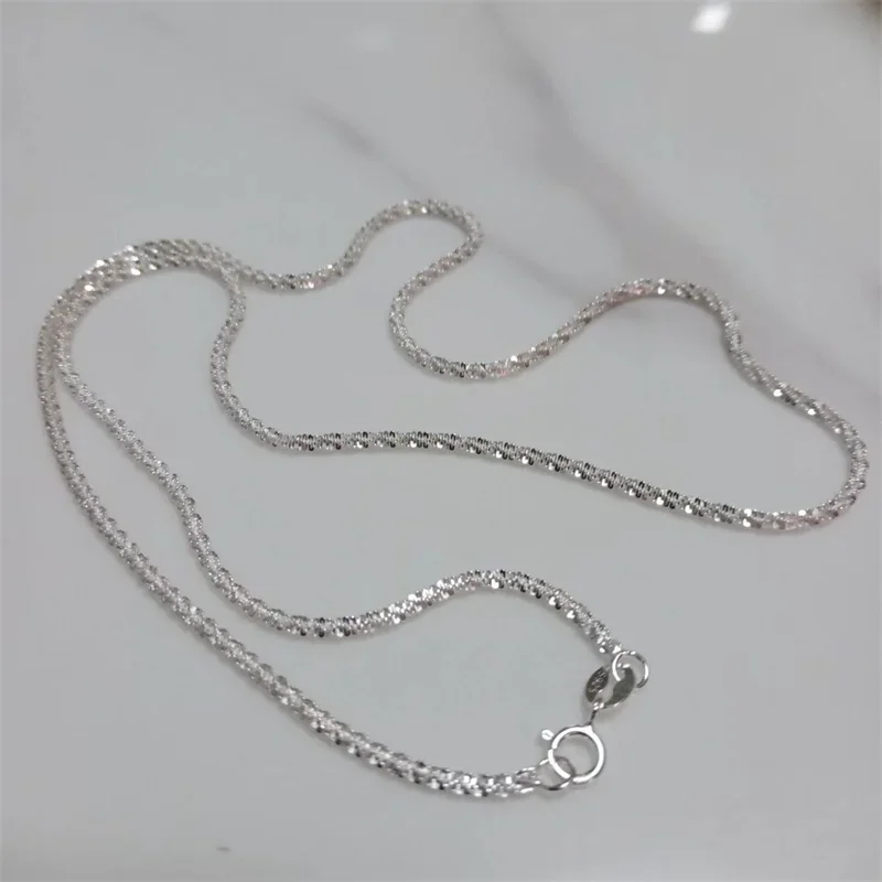 

SOMILIA Fashion 18K Yellow Gold Necklace Authentic S925 Sterling Silver Sparkling Clavicle Sweater Chain High Jewelry For Woman