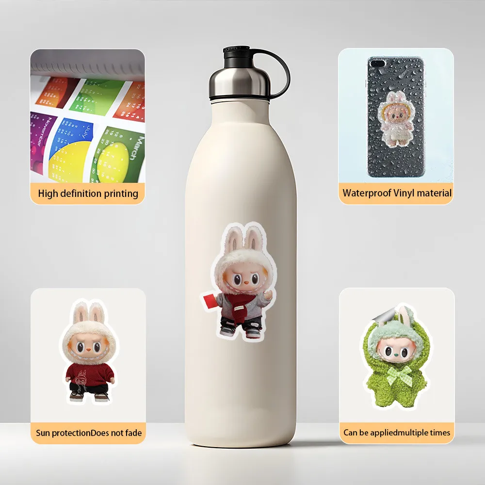 50PCS süße Cartoon LABUBU Puppe Graffiti Aufkleber für Fahrrad Hand Konto Federmäppchen Aufkleber