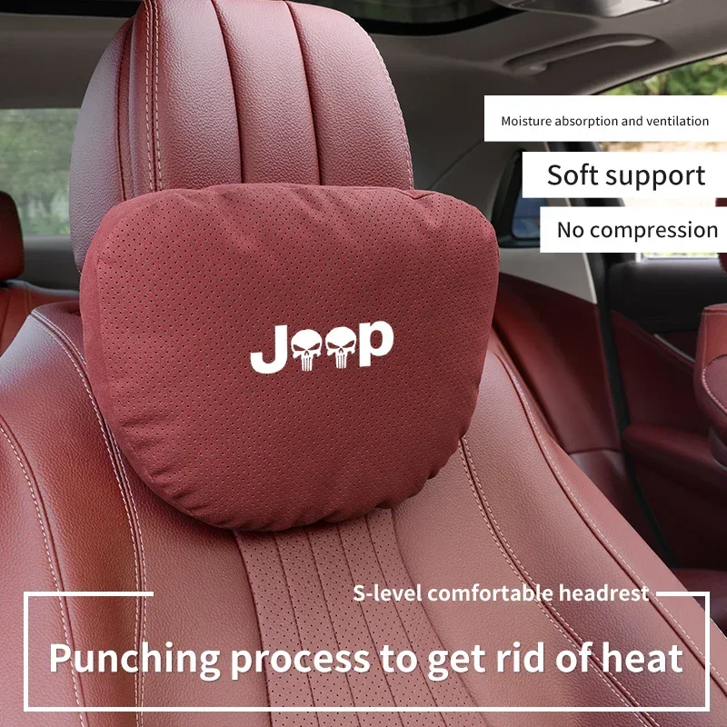 JEEP Renegade Compass Wrangler JK Patriot Grand Cherokee XJ SRT Trail Hawk Car Headrest Lumbar Support cushion Soft Neck Pillow