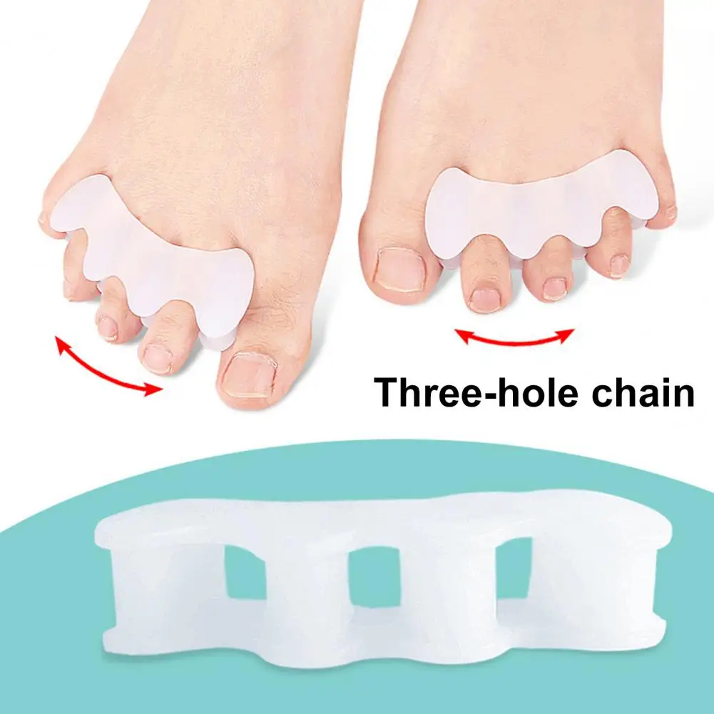 

Toe Alignment Tool Bunion Corrector Toe Separator Set Soft Protective Spacers for Toe Alignment Pain Relief 3-hole for Bunions