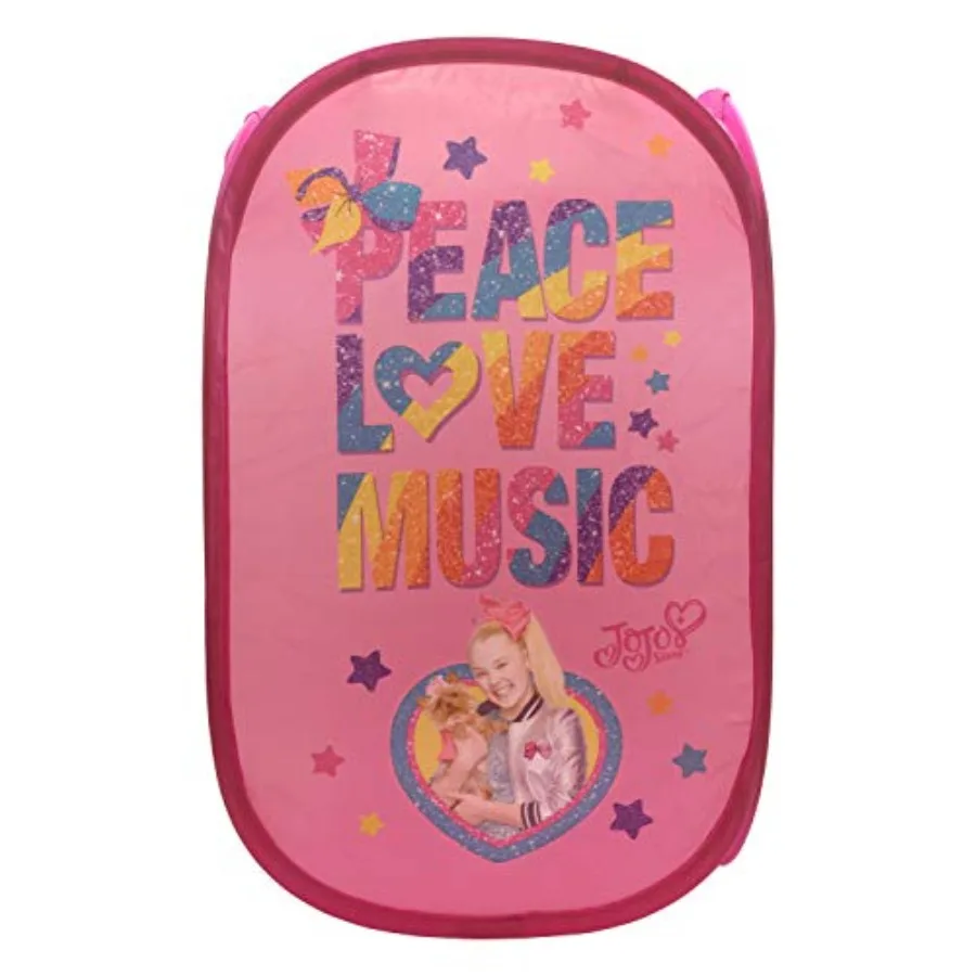 Nickelodeon JoJo Siwa Peace Love Music Pop Up Hamper/Laundry Bag Official Nickelodeon Product