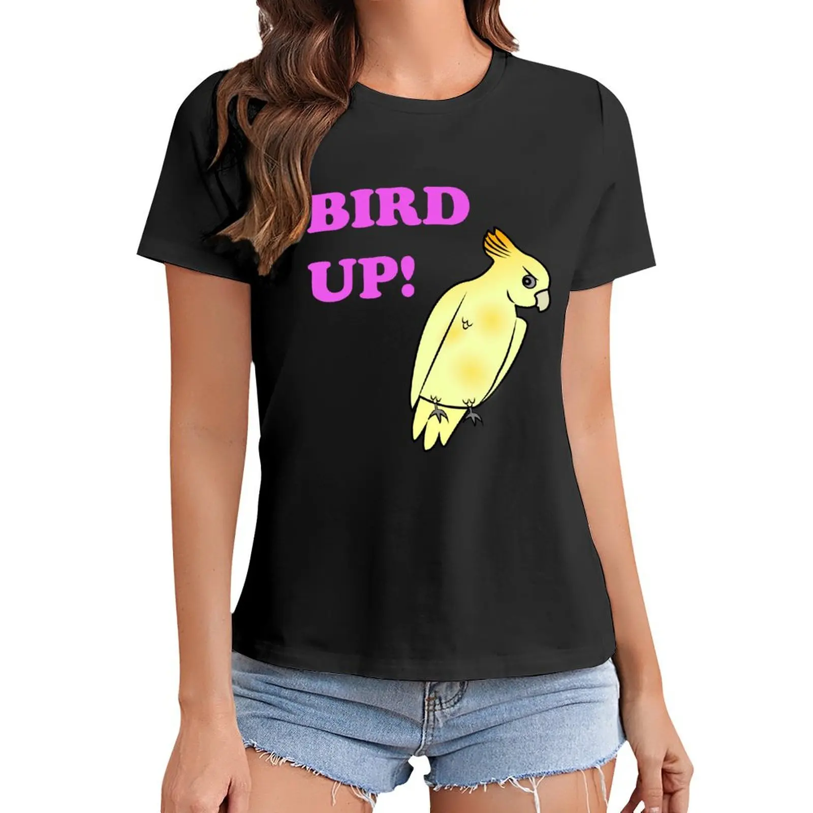 

Bird UP T-Shirt plus size tops plus sizes blacks woman t shirt
