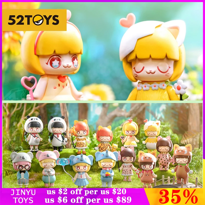 Original 52TOYS Kimmy&Miki Animal 2 Series Blind Box Cute Action Anime Figure Girl Trendy Toys Kawaii Desktop Decoration Gift