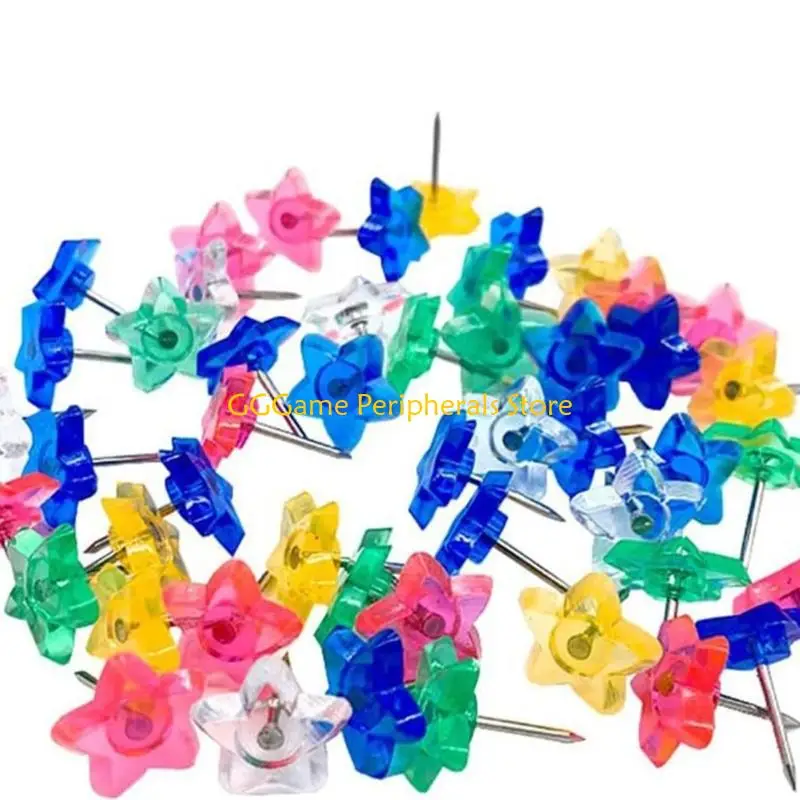 U55B Pack of Map Push Pins Rounded Drawing Map Pins for Pin Board Thumb Tacks