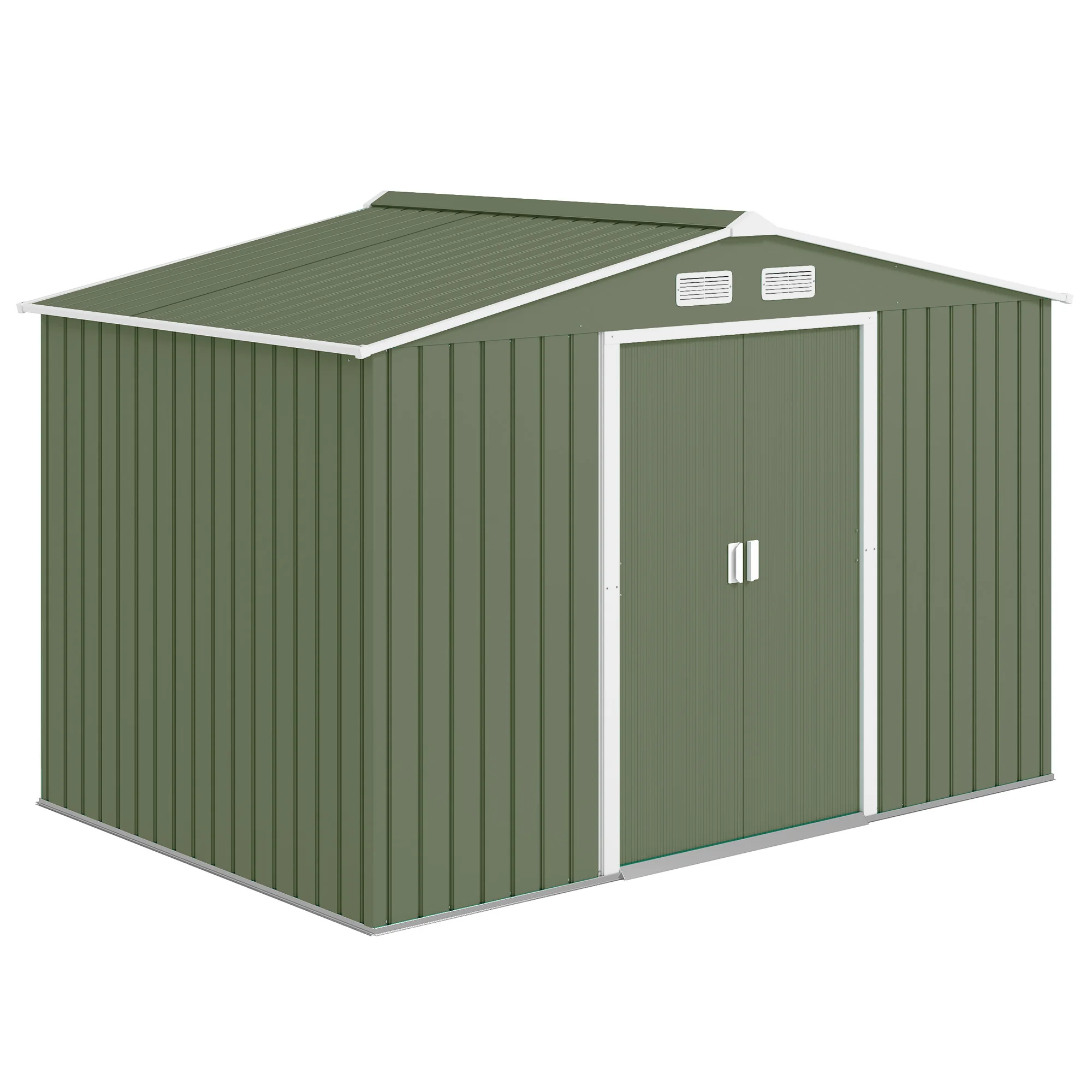 Outsunny gegalvaniseerd stalen tuinhuisje L 2,77 m² met funderingsset 213 x x 130 cm, A GARDEN'S hut garden Rangeman