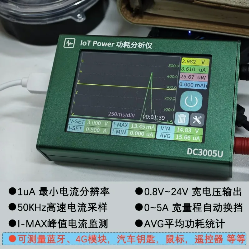 Portable USB Power Analyzer PD Trigger High Accuracy Tool for Protocol Detection and Waveform Analysis