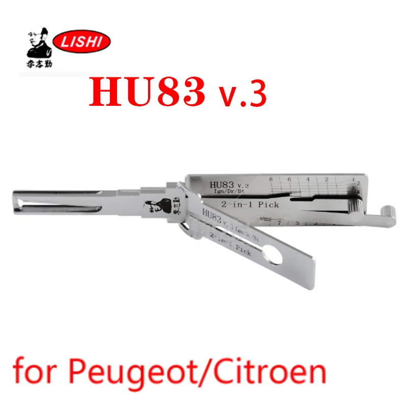 

Инструмент Lishi 2-в-1 для вскрытия/декодирования замков Peugeot/Citroen HU83