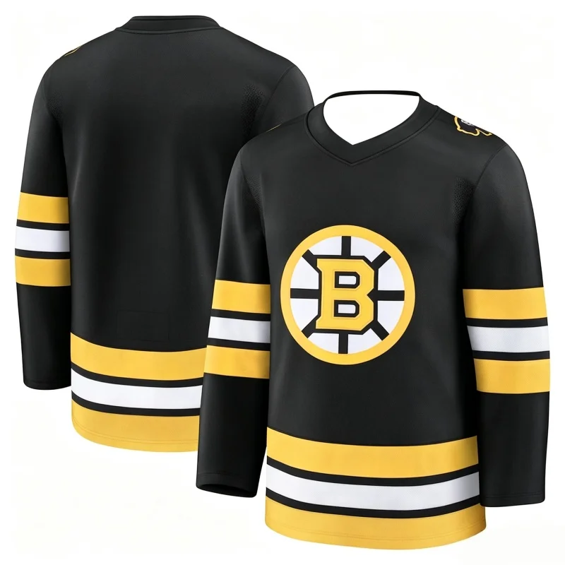 2026 Autumn Winter New Ice Hockey Jerseys Men Women Boston Bruins Hockey Jerseys Casual Soft Sports Long Sleeve T-shirts Family