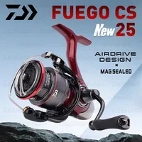 2025 Daiwa Fuego Fishing Spinning Reel FUEGO CS LT Original 6+1BB Max Drag 12KG Lightweight tackle reels saltwater fishing