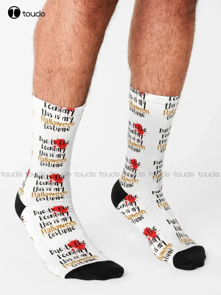 Due To The Economy This Is My Halloween Costume | Spooky | Halloween Trends 2022 Socks Creative Funny Socks Custom Gift Colorful