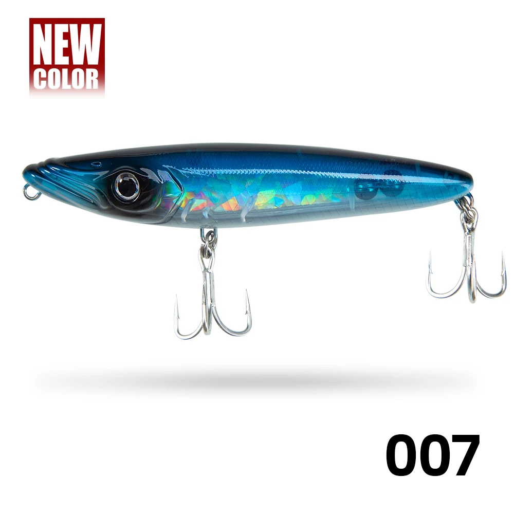 D1 Oberflächenköder Fischköder 70mm/140mm Walk the Dog Künstlicher Hartköder aus Kunststoff für Wolfsbarsch, Forelle, Pesca Tackle DT3015
