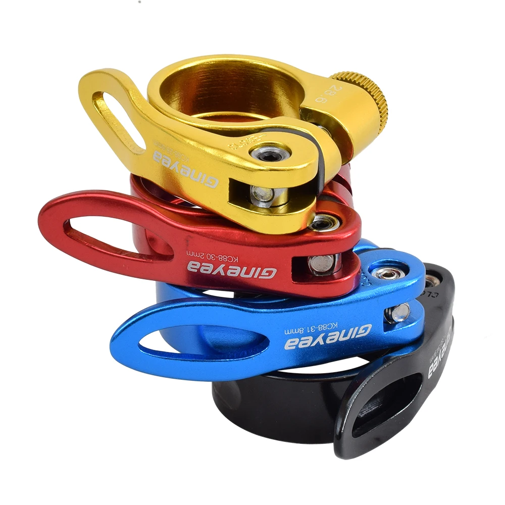 Aluminium Alloy MTB Road Bicycle Saddle Tube Clamp QR Quick Release Mountain Bike Seat Post Clamp 28.6/30.2/31.8/34.9mm