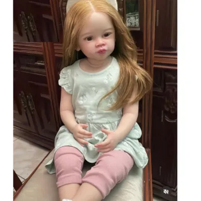 

St.Store Artist Painted 30" Reborn Baby Doll Finished Toddler Girl Rooted Golden Hair Toy