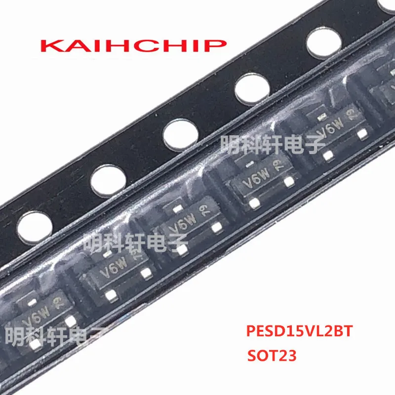 50PCS PESD15VL2BT marking V6* PESD5V0S2BT WG5 PESD5V0L2BT V4*  PESD24VL2BT V7*  PESD12VL2BT V5*  PESD5V0U2BT 1UW SOT23 ESD