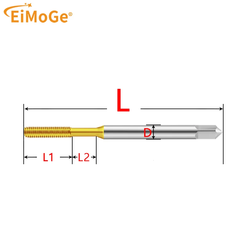

EiMoGe HSSE-M42 JIS Standard Roll Forming Tap Long Shank 80L 100L 120L 150L For M1 M1.6 M2 M3 M4-M8 Machine Screw Thread Taps