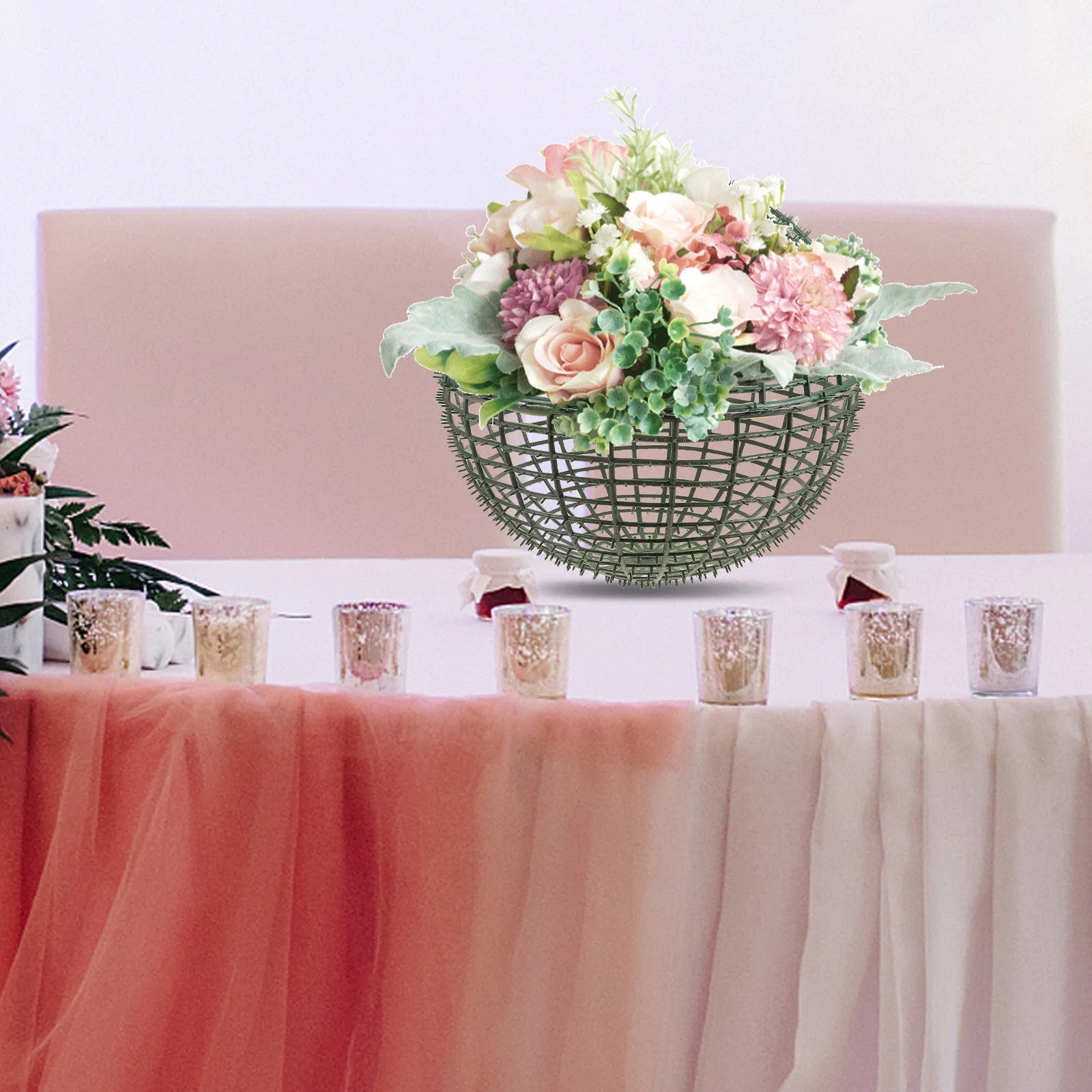 

Artificial Plants Topiary Ball Support Cage Plastic Frame 40cm Flower Shelf Holder for Garden Home Decor Wedding Grass Ball Rack