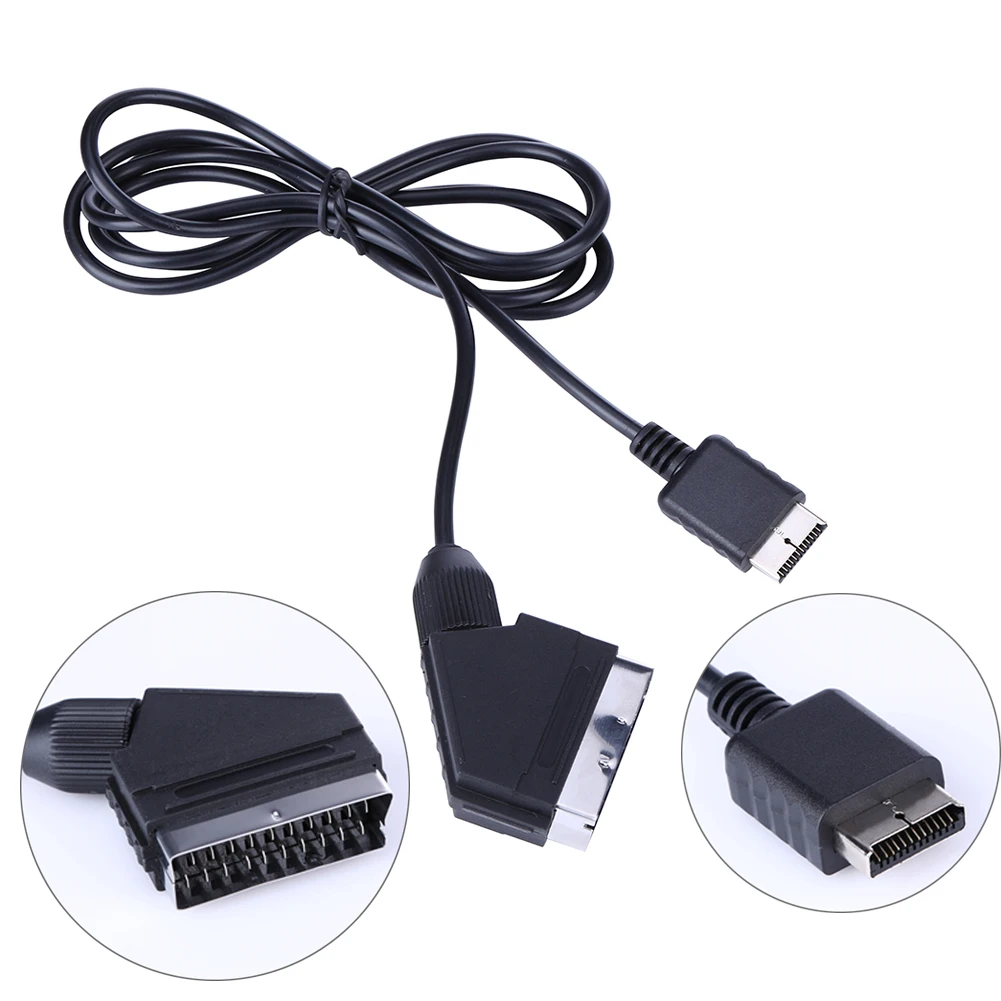 

1.8M RGB Scart Cable For PS1 PS2 PS3 TV AV Lead Replacement Connection Game Cord Wire For PAL/NTSC Console