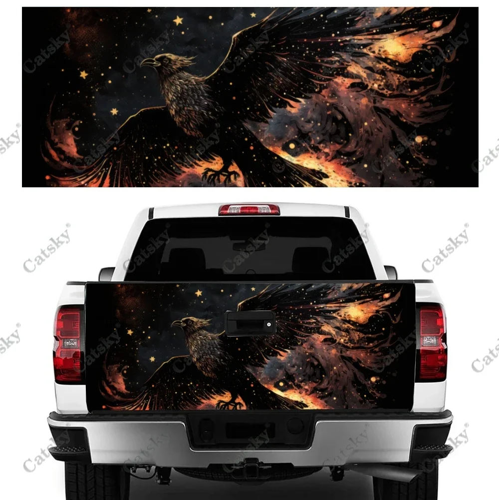 Phoenix Graffiti Art Truck Tailgate Wrap Professional Grade Material Universal Fit for Full Size Trucks Weatherproof