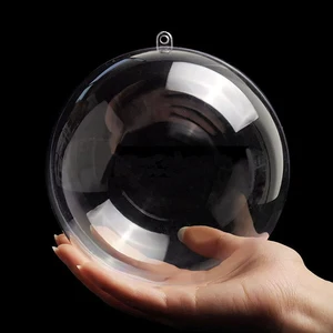 Offener Weihnachtskugel aus transparentem Plastik, Bauerde, Hochzeitsgeschenk, Partygeschenk, Heimdekoration, Bäume, 10 PCs 10 Hauptverkäufe transparente Weihnachtsbälle - №2